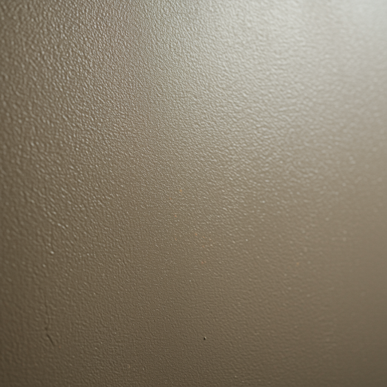 "Primer plano fotorealista de una pared exterior pintada con acabados premium, destacando texturas, degradados suaves y detalles de un trabajo de pintura profesional."